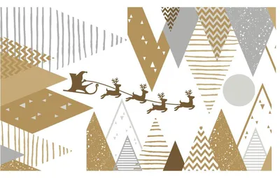 Produktbild von Weihnachtsmann- und Rentier-Bergaufkleber, 100 x 170 cm