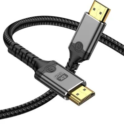 Zdjęcie produktu dla Kabel HDMI 8K do 2M złocony telewizora odtwarzacza