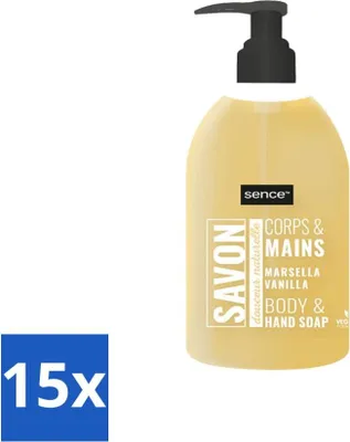 Immagine prodotto di Sence - La Maison Du Savon De Marseille - Sapone per le mani - Vaniglia - Igienico - 500 ml - Confezione vantaggiosa - 15 barre