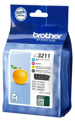 Productafbeelding van Brother LC-3211 Voordeelverpakking: Zwart/Cyaan/Magenta/Geel