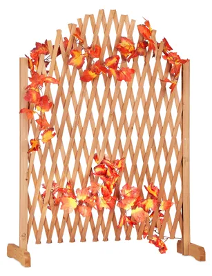 Produktbild von Relaxdays Rankgitter Holz, ausziehbar, freistehend, Garten, Balkon, Terrasse, Rankhilfe, HxBxT: 100 x 165 x 30 cm, braun