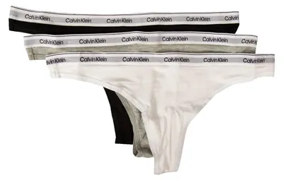 Immagine prodotto di Perizoma donna CK CALVIN KLEIN confezione 3 capi thong elastico a vista cotone elasticizzato articolo QD5209E, S, Cotone 90%,Spandex 10%