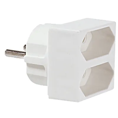 Produktbild von BACHMANN Euro-Doppelstecker, 1x Schutzkontakt-Stecker, 2x Euro-Buchse