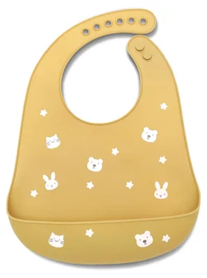 Produktbild von Lorelli Silicone Bib – Silikon-Lätzchen 6+ Monate, mit tiefer Auffangtasche, 6-fach verstellbar, Food-Grade-Silikon, 5 Farben