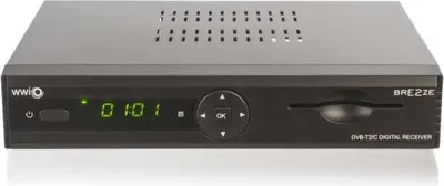 Produktbild von WWIO BrE2ze T2/C Hybrid Digital Receiver (Full HD-TV, DVB-T2, DVB-C, Enigma2, PVR-Ready, LAN, HDMI-Kabel)