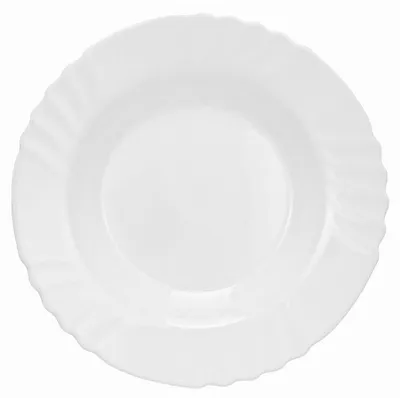 Obrázek produktu pro Epewex Hluboký talíř bílé sklo 23 cm