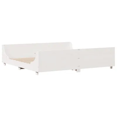 Produktbild von vidaXL Massivholzbett ohne Matratze Weiß 200x200 cm Kiefernholz