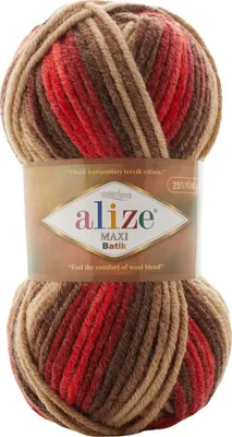 A ball of yarn with a paper label wrapped around it.