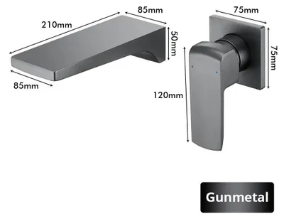 Immagine prodotto di Rubinetto per lavabo da bagno - Miscelatore monocomando - Acciaio inossidabile 304 - Acqua calda e fredda - Montaggio a 2 fori - Cartuccia in Vetroceramica - Ottone