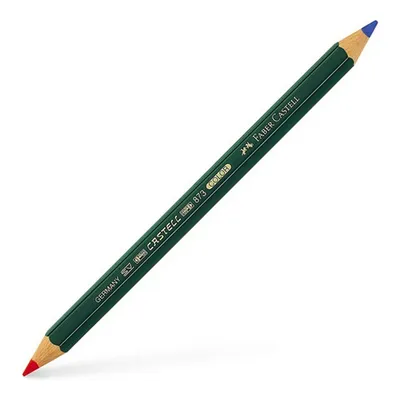 Obrázok produktu pre Faber Castell kancelárska farebná ceruzka obojstranne orezaná červená modrá