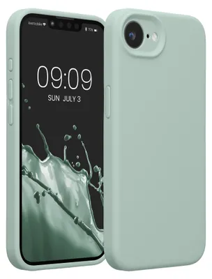 Produktbild von kwmobile Hülle kompatibel mit Apple iPhone 17e / iPhone 16e - Hülle Silikon gummiert - Handyhülle - Handy Case in Cool Mint