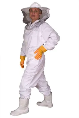 Produktbild von 4BEE Imkeranzug – Schutzkleidung mit Hut – Mit Reißverschluss – Mit Taschen – Imkerkleidung – Abnehmbarer Imkerhut - Imkereibedarf – Größe 3XL