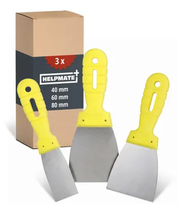 Obrázok produktu pre HELPMATE – Súprava špachtlí na maľovanie, 3-dielna, 40/60/80 mm – nerezová oceľ