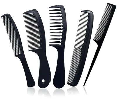 Produktbild von Haarkamm Set 5PCS Friseur Präzisionskamm Barbier Carbon Doppelzahnkamm