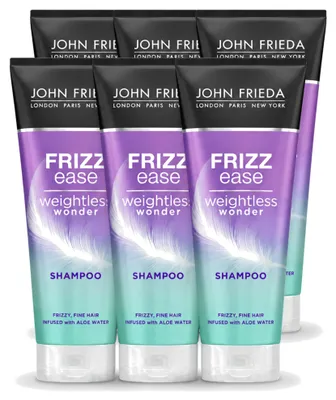 Imagen del producto de 6 champús John Frieda Frizz Ease Weightless Wonder, 250 ml cada uno. Paquete económico de 6 unidades