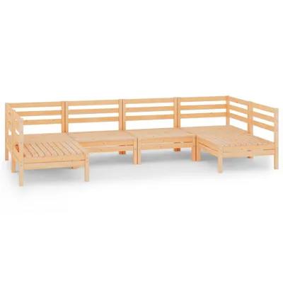 Produktbild von vidaXL 6-tlg. Garten-Lounge-Set Massivholz Kiefer