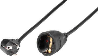 Produktbild von ViVanco™VVELEXTSCHMF1000K, 10 m, Drinnen/Draußen, Typ F, Typ F, Schwarz, 1 AC-Ausgänge