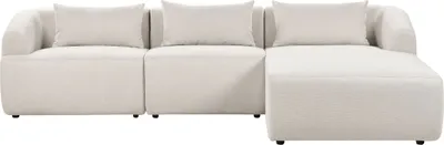 Produktbild von BELIANI Ecksofa Hellbeige Stoffbezug L-förmig 3-Sitzer Sofa mit Chaiselongue Links Wohnzimmermöbel Modern Wohnzimmer Ausstattung Wohnecke Sitzecke