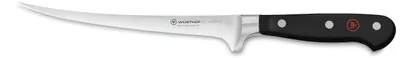 Filetiermesser 18 cm, flexibel, rostfreier Stahl, schwarz-silber