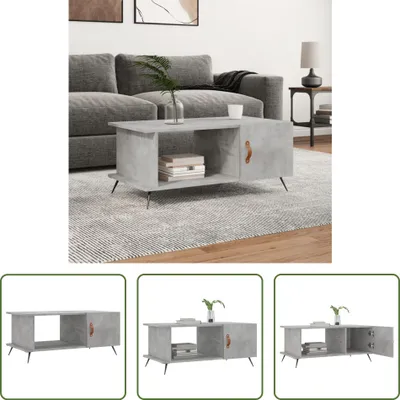 Produktbild von The Living Store Couchtisch Betongrau 90x50x40 cm Holzwerkstoff