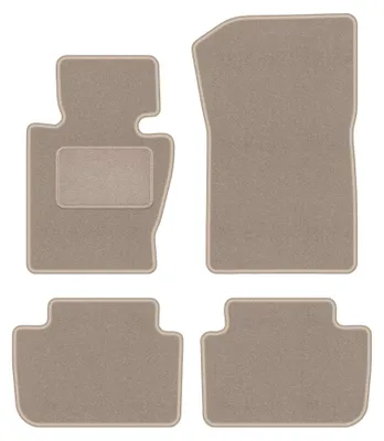 Image de Tapis de sol en moquette pour BMW X3 E83 2003-2010 (SUV) – jeu 4 pièces, beiges, sur mesure – Wielganizator LUX