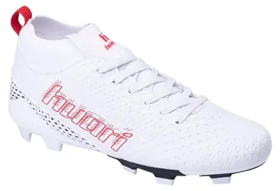 Productafbeelding van Huari - Kinder voetbalschoenen met kunstgrasvoetbed, model "Dagano", artikelnummer IG3973 (maat 28,5 EU) (wit/rood)