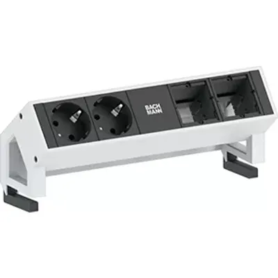 Produktbild von BACHMANN DESK2 2x Schutzkontakt 2x ABD GST18, weiß