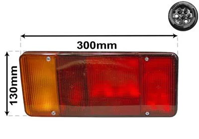 Produktbild von VAN WEZEL Rückleuchte Heckleuchte Links für IVECO DAILY III Pritsche/Fahrgestell