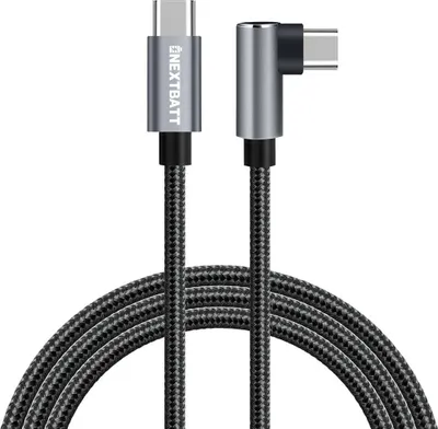 Image de Nextbatt Usb-C To Usb-C Angled Cable 60W, 3M - Black