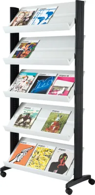 Produktbild von PAPERFLOW Prospektregal Uno easyDisplays 5 Ablagen grau / schwarz