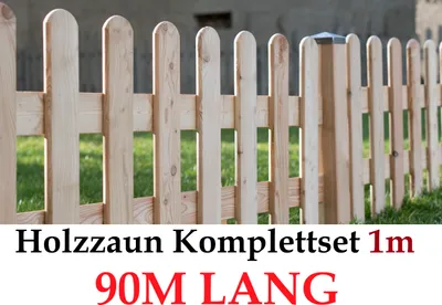 Produktbild von Gartenzaun 100cm x 90m Sibirische Lärche Form Zaun-Set