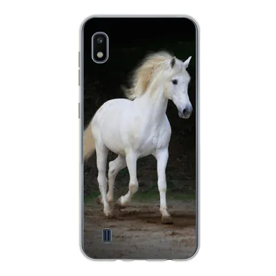 Produktbild von MuchoWow® Handyhülle Schutzhülle Hülle für Samsung Galaxy A10 Pferde - Sand - Dunkel Silikon Softcase Handy Hülle - Schutzhülle