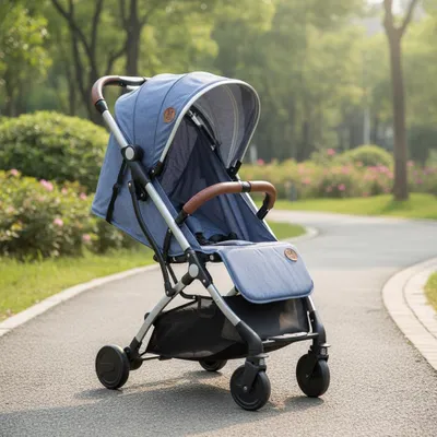 Produktbild von BUF BOOF® S-16 Leichter Sportbuggy, 0–36 Monate, 180° Liegeposition, Klappsystem mit Trolley-Funktion, Hellblau