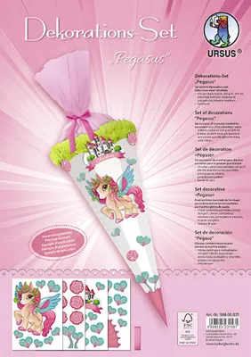 Produktbild von URSUS Deko Set Schultüte Easy Line : Pegasus Motiv: Pegasus
