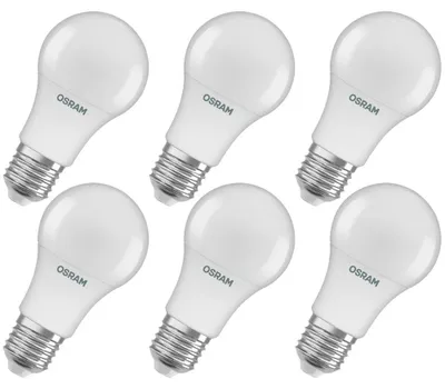 Produktbild von 6 x Osram LED A55 Birne 4,9W = 40W E27 matt 470lm neutralweiß 4000K recycelter Kunststoff