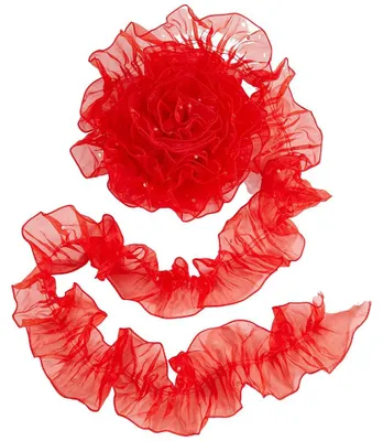 Produktbild von Rote Organza-Schleierstoff für Dekoration und Nähen