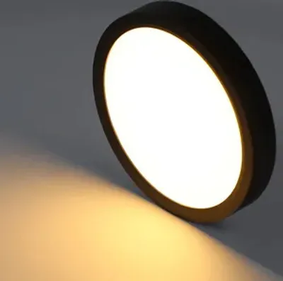 Produktbild von ZMH LED Deckenleuchte Schwarz Deckenlampe Flach 8W 3000K Warmweiß 17cm Klein Deckenbeleuchtung für Küche Flur