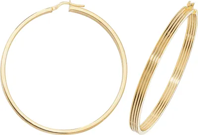 Produktbild von 9 Karat (375) Gold Damen - Creolen / Ohrringe - 50mm; TRS16373MM50