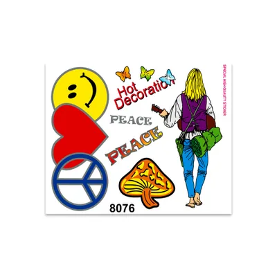 Produktbild von Sticker Peace and Love 14 x 16 cm