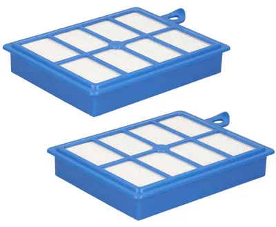 Produktbild von McFilter I 2x Hepafilter Filter geeignet für AEG VX9-2-ÖKO, AFS1W Allergy Plus, saubere Luft, waschbar, leicht einzubauen, passend für über 80 Staubsauger-Baureihen, universell, passgenau blau/weiß