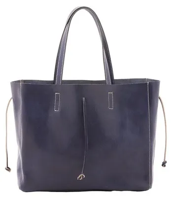 Zdjęcie produktu dla Alessia Firenze, torba na ramię ze skóry, zapinana na sznurki, z rączkami ze skóry, wymiary: 30x16x23 cm