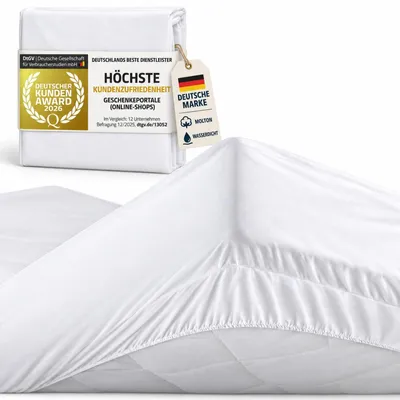 Produktbild von Matratzenschoner Matratzenauflage Matratzenschutz - Wasserdicht - Baumwollmolton - 180 x 200 cm