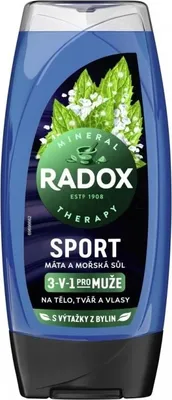 Produktbild von Radox Men Sport 3w1 Żel pod prysznic dla mężczyzn Mięta i Sól morska, 225 ml