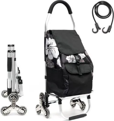 Produktbild von Famanu Einkaufswagen Aluminiumrahmen mit Canvas Tasche - Klappbar