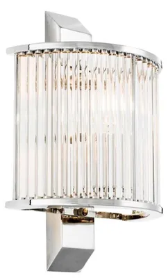 Obrázek produktu pro Casa Padrino nástěnná lampa stříbrná 20,5 x 12 x v. 30 cm - Designová nástěnná lampa