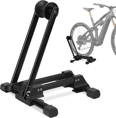 Immagine prodotto di Jayseuw cavalletto ruota posteriore bicicletta cavalletto bicicletta stabile pieghevole nero per 20-29''
