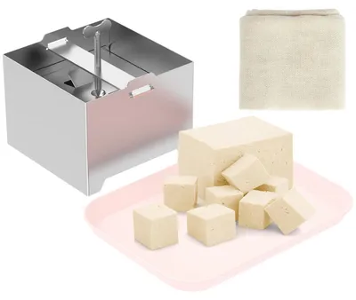 Tofupresse aus Edelstahl, 500 g, mit Druckregulierung