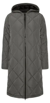 Image de Manteau matelassé pour femmes OXMO OXStanca, idéal pour l'hiver. Veste doublée avec capuche, poches latérales, coupe classique