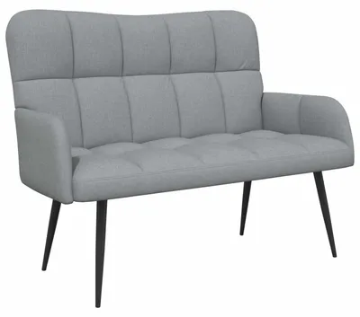 Produktbild von 2-Sitzer Sofa Hellgrau 115 x 61 x 87 cm Stoff