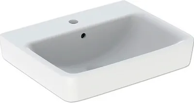 Zdjęcie produktu dla Geberit Renova Plan, umywalka nablatowa, 55x44 cm, 1 otwór na baterię, z przelewem, 501720, 501.720.00.8